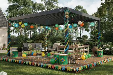 PERGOLUX Pergola with Minimal Top Decorations